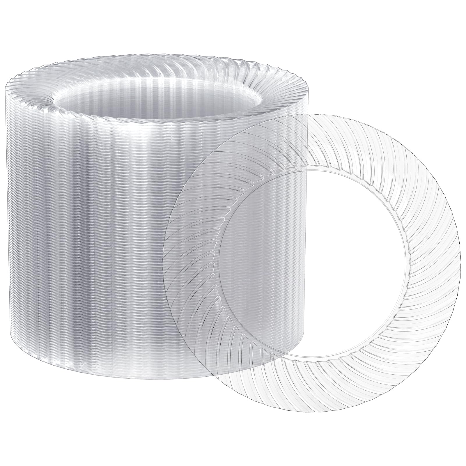 Clear Plastic Disposable Plates 7-Inch - 100 Count, Heavy Duty