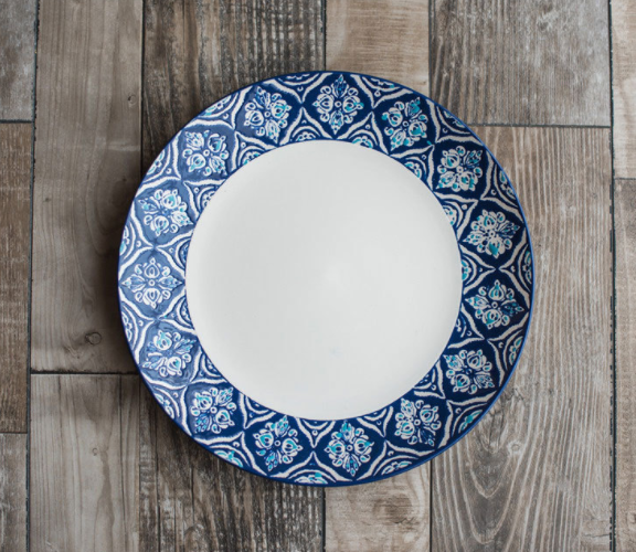 Blue Mosaic Ceramic Dinner Plates