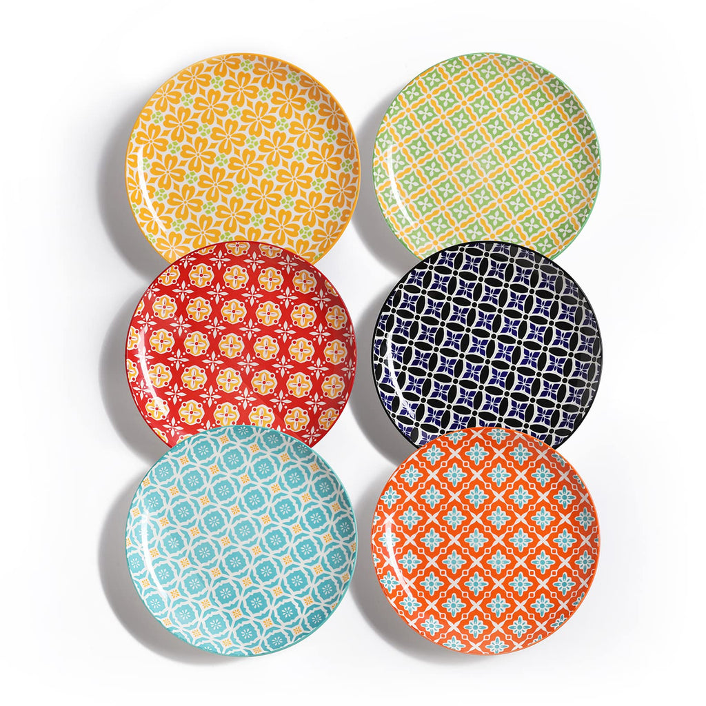 ColorBurst 8-Inch Ceramic Plates Set