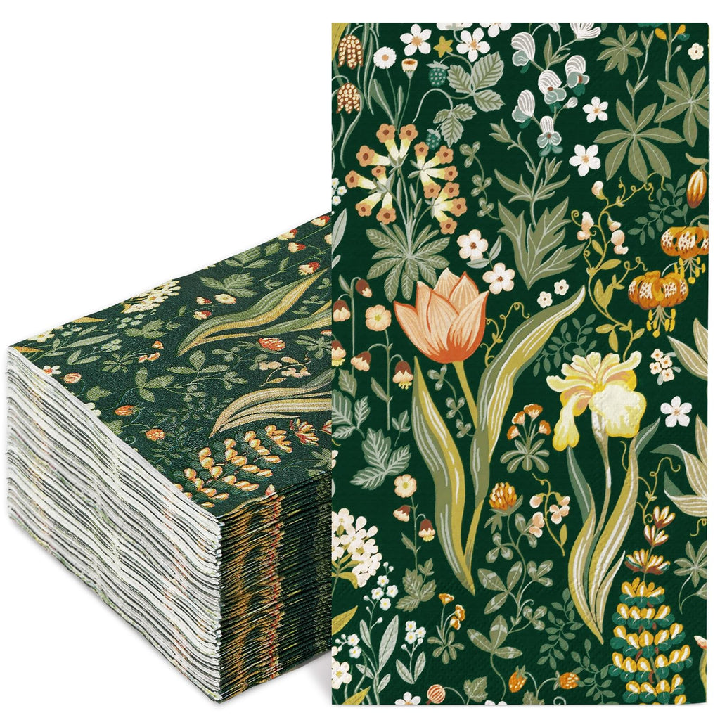 RetroBloom 80pc Floral Paper Napkins