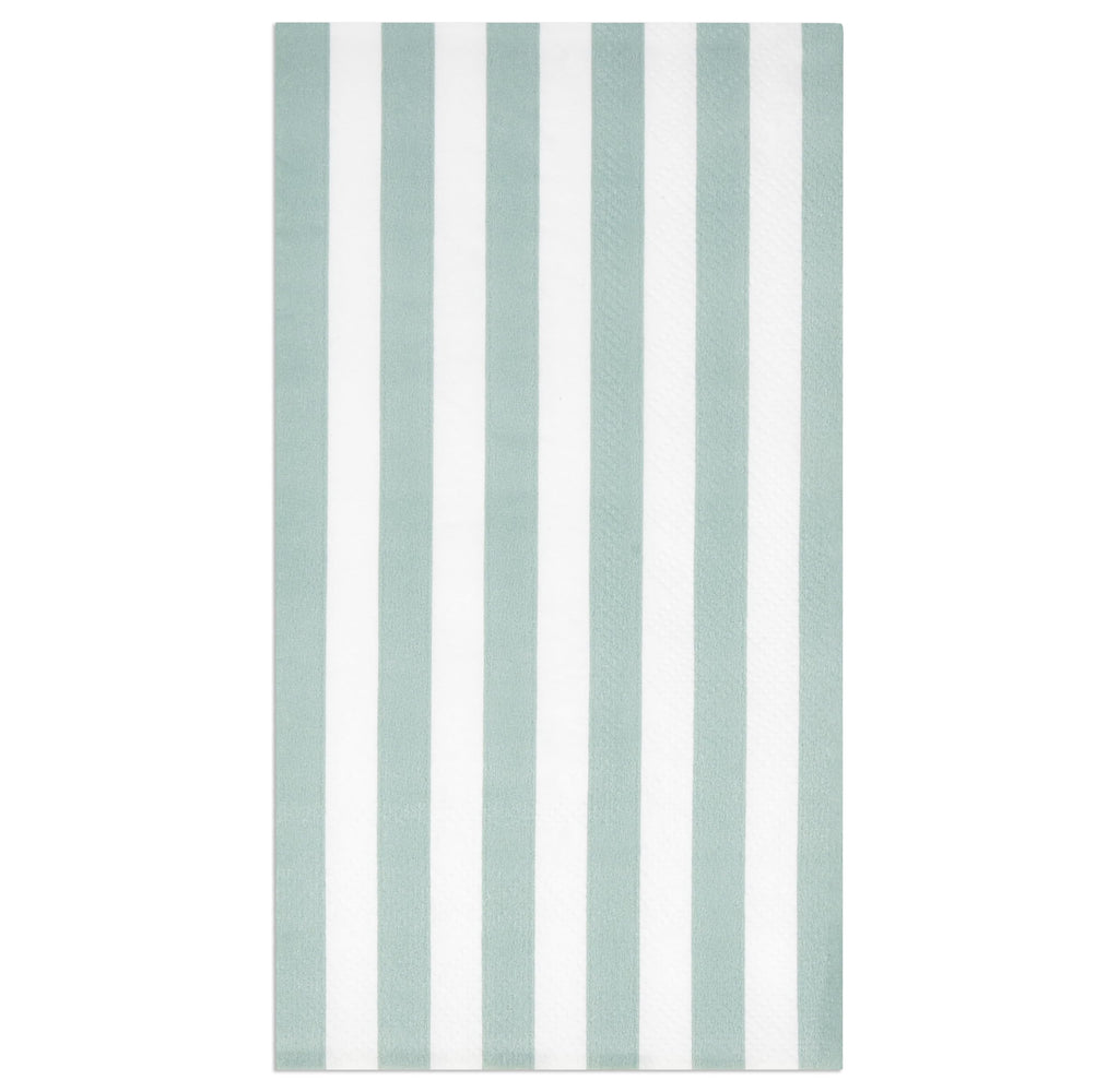 Gift Boutique 100 Sage Green & White Stripe Guest Napkins Disposable Paper Striped Dinner Hand Napkin Bathroom Powder Room Baby Shower Birthday Party