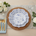Blue & White Chinoiserie Floral Paper Plates, 10 in, 40 Count