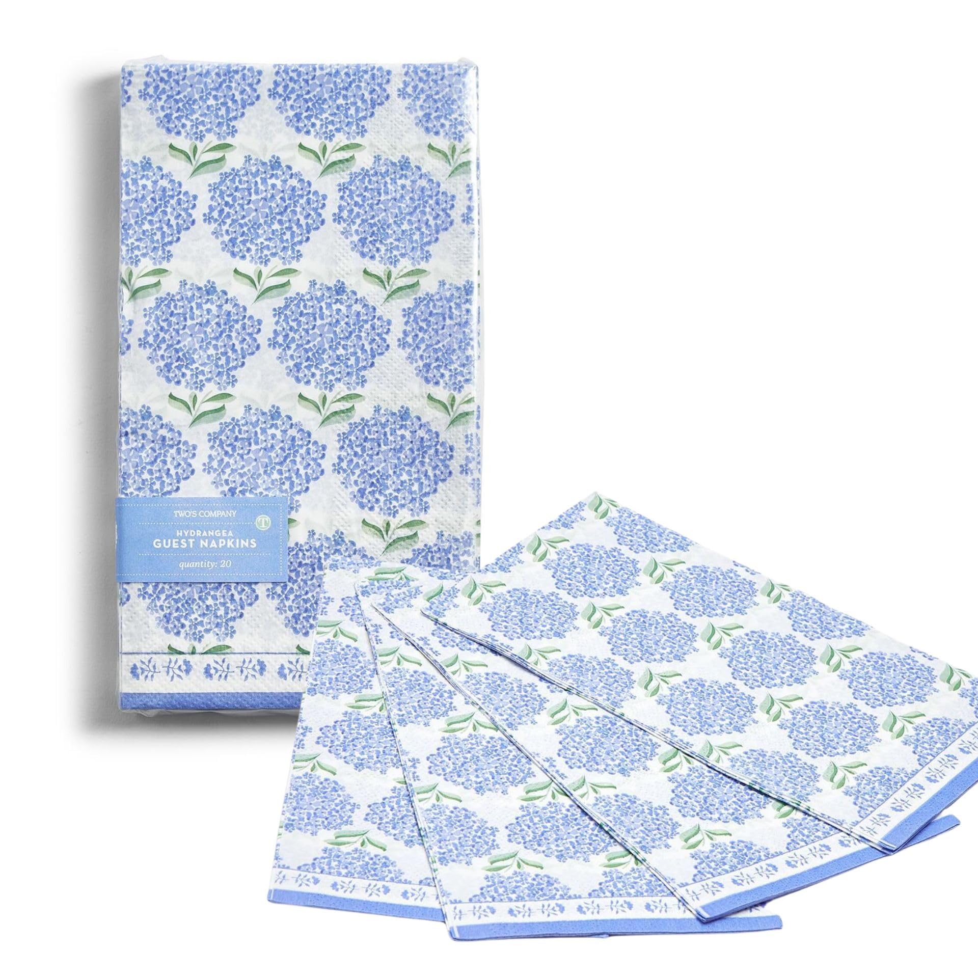 Hydrangea Blossom 3-Ply Guest Towels - 20 Piece Elegant Paper Napkin Set