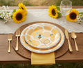 7-Inch Bee Design Disposable Paper Plates - 50 Count