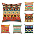 Boho chic linen pillow cover design