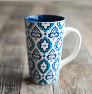 Blue Mosaic Ceramic Dinner Plates