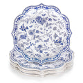 Blue & White Chinoiserie Floral Paper Plates, 10 in, 40 Count