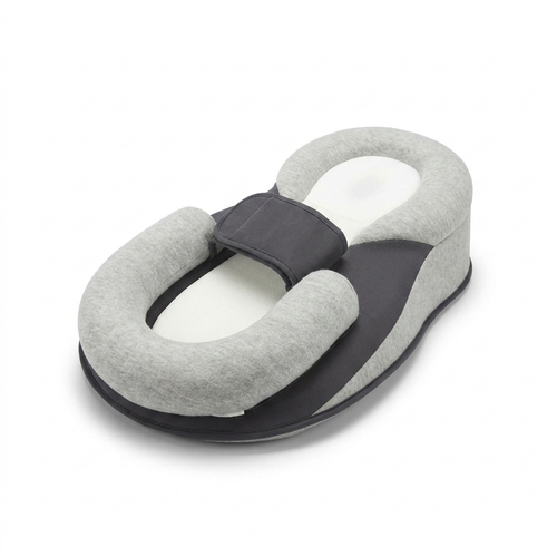 Light grey inclined baby anti-spit-up lounger nest