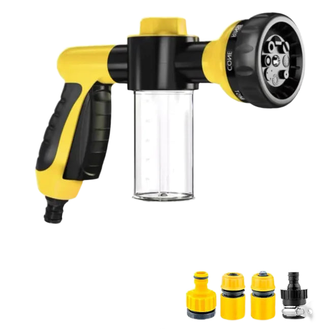 Snagly Pet Shower Sprayer on pure white background, square ecommerce packshot
