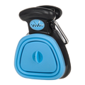 Snagly portable collapsible canine cleanup scoop on pure white background, square ecommerce packshot