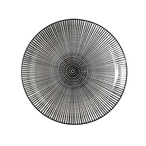 7-Inch Eastern Chic Ceramic Plate clean cutout showing striped glaze pattern